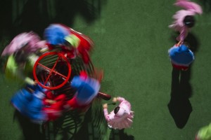 Students play at the playground in Pishtaz school in Tehran