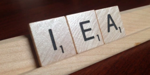 scrabble letters IEA