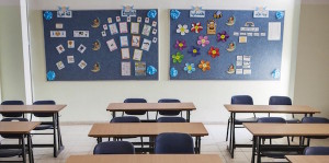 empty classroom