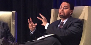 John King, Secretary of Education, Sitting on a Chair Gesturing his Hands