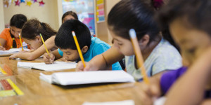 Students taking test