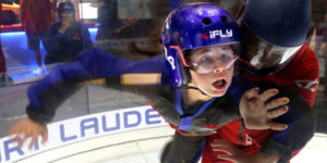 Indoor skydiving for people with disabilities