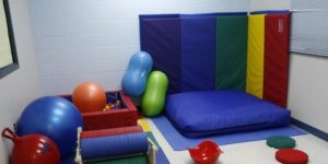 sensory room with mats