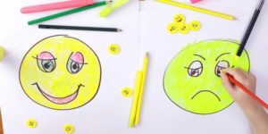 happy and sad face drawings